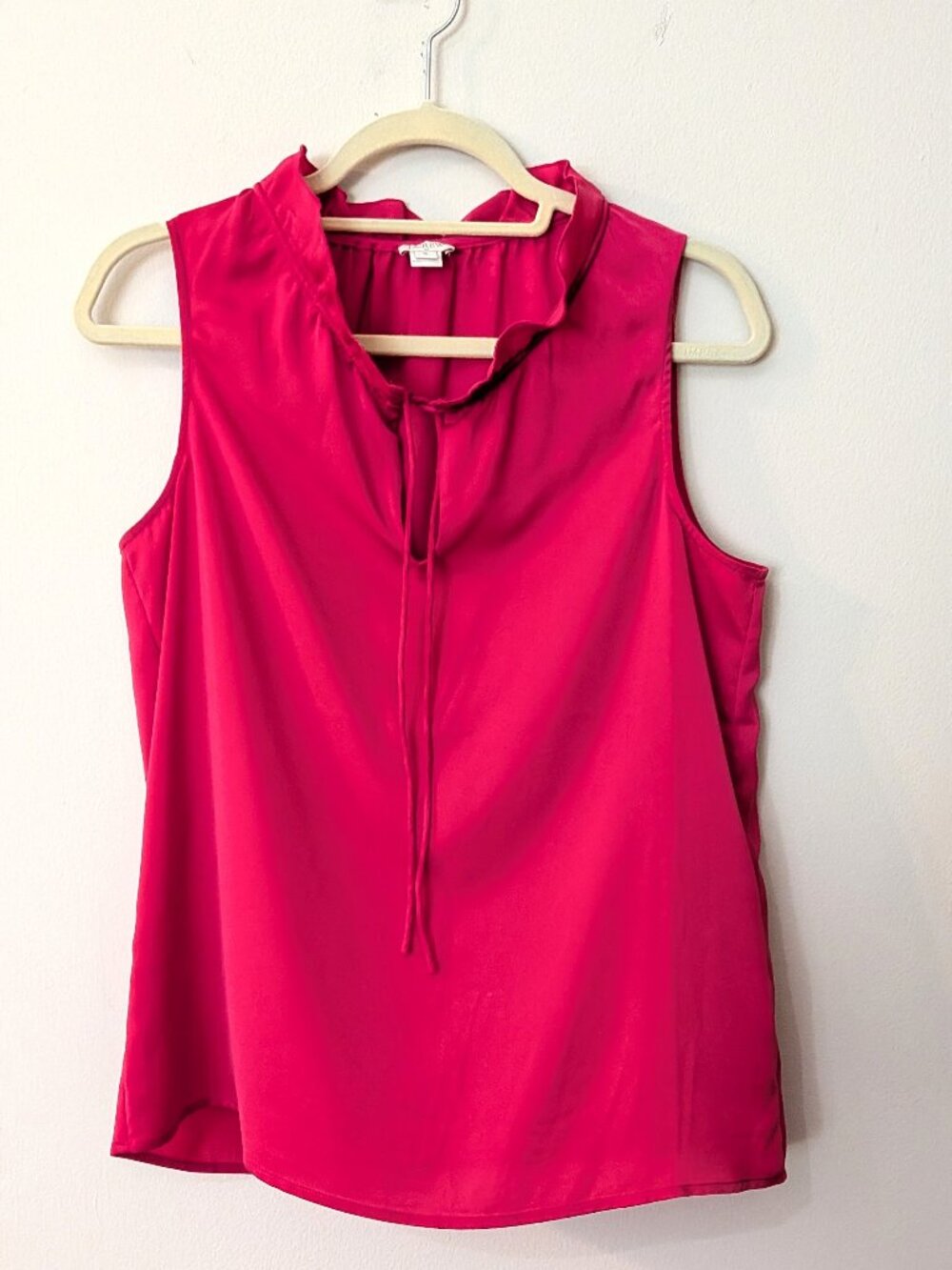J.Crew Women’s Deep Pink Sleeveless Blouse – Size 8